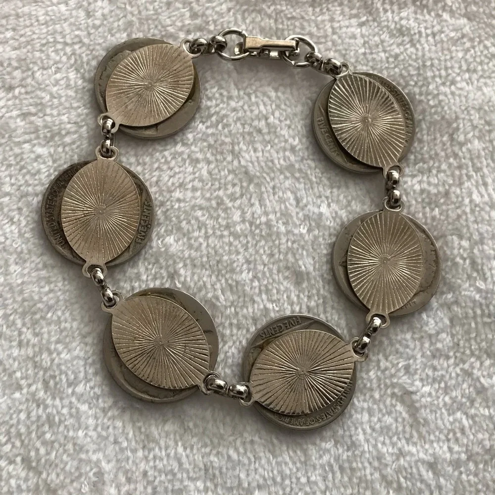 Vintage Buffalo Nickel bracelet 7.75” Length - Picture 2 of 5